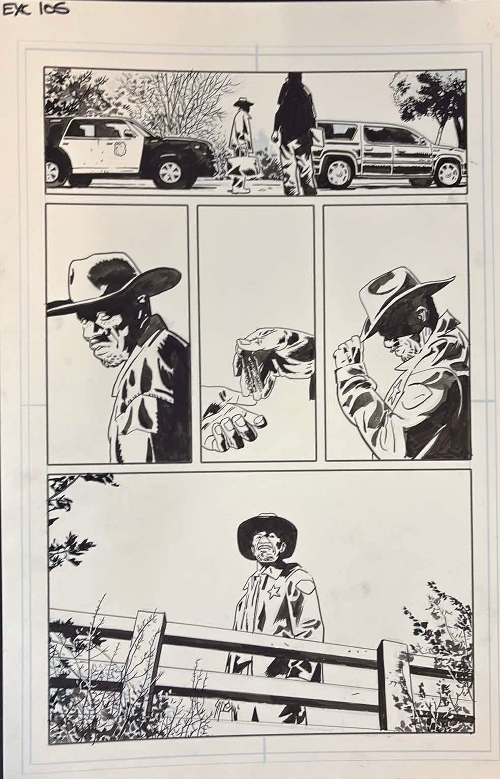 EXQUISITE CORPSES #1  PAGE 5  (MICHAEL WALSH ORIGINAL ART)