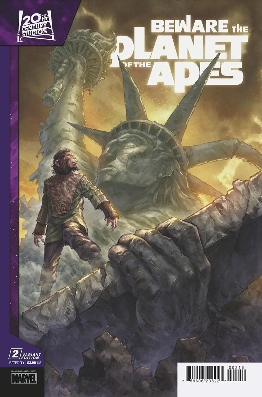 BEWARE THE PLANET OF THE APES #2 ALAN QUAH ORIGINAL COVER ART