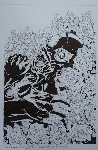 MILES MORALES SPIDER-MAN #22 FEDERICO VICENTINI COVER ART