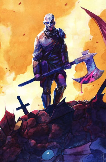 KNIGHTS VS SAMURAI  #5  FEDERICO MELE ORIGINAL COVER ART