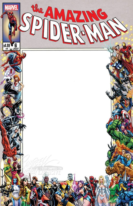 AMAZING SPIDER-MAN  #6  J SCOTT CAMPBELL BLANK VARIANT