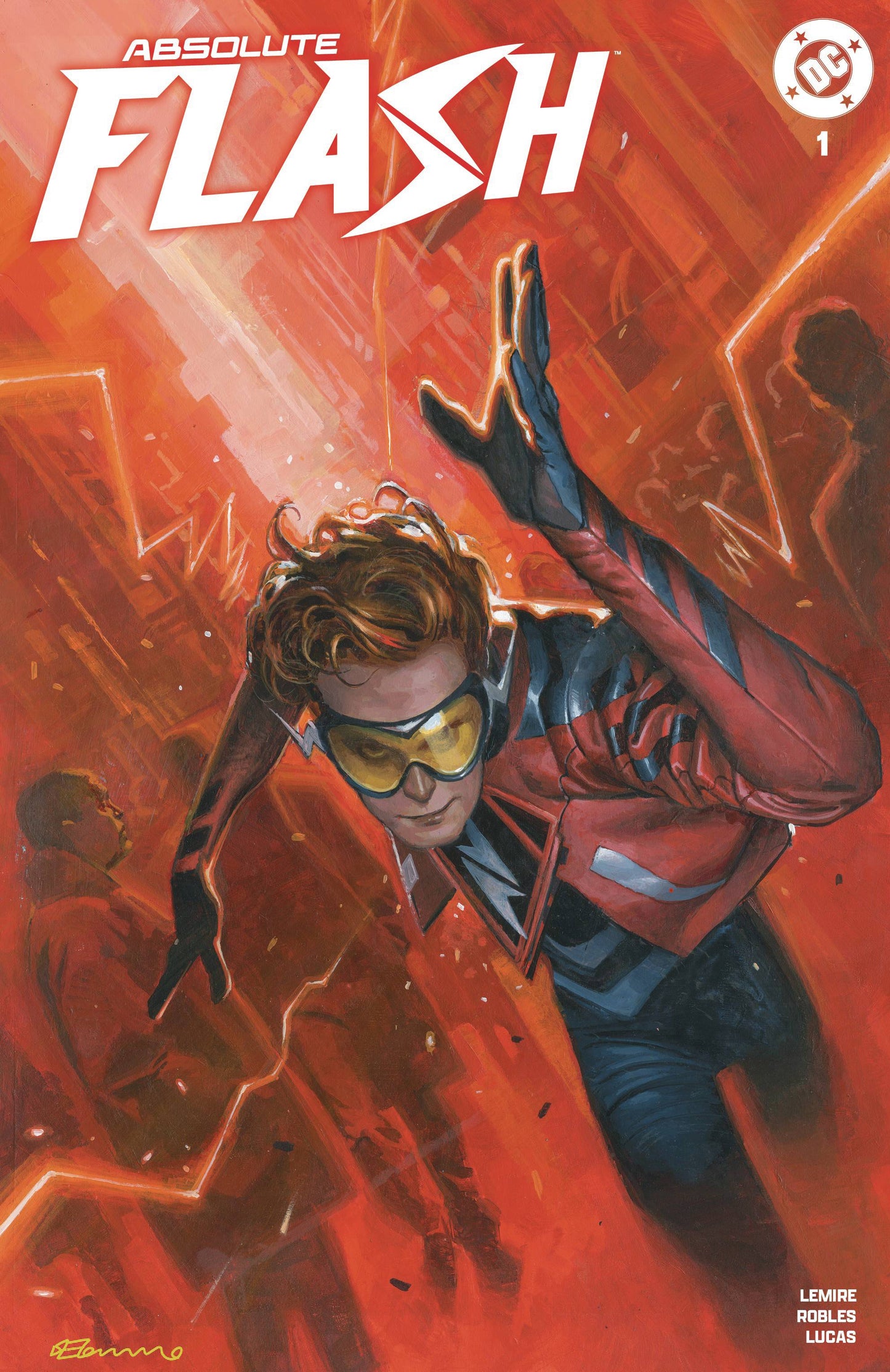 ABSOLUTE FLASH #1 DE TOMMASO ORIGINAL COVER ART