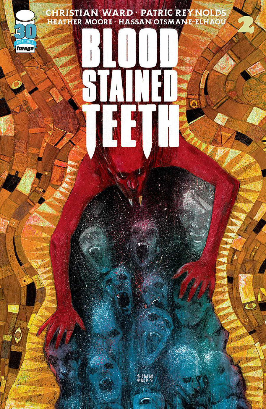 BLOOD STAINED TEETH #2 MARTIN SIMMONDS ORIGINAL COVER ART