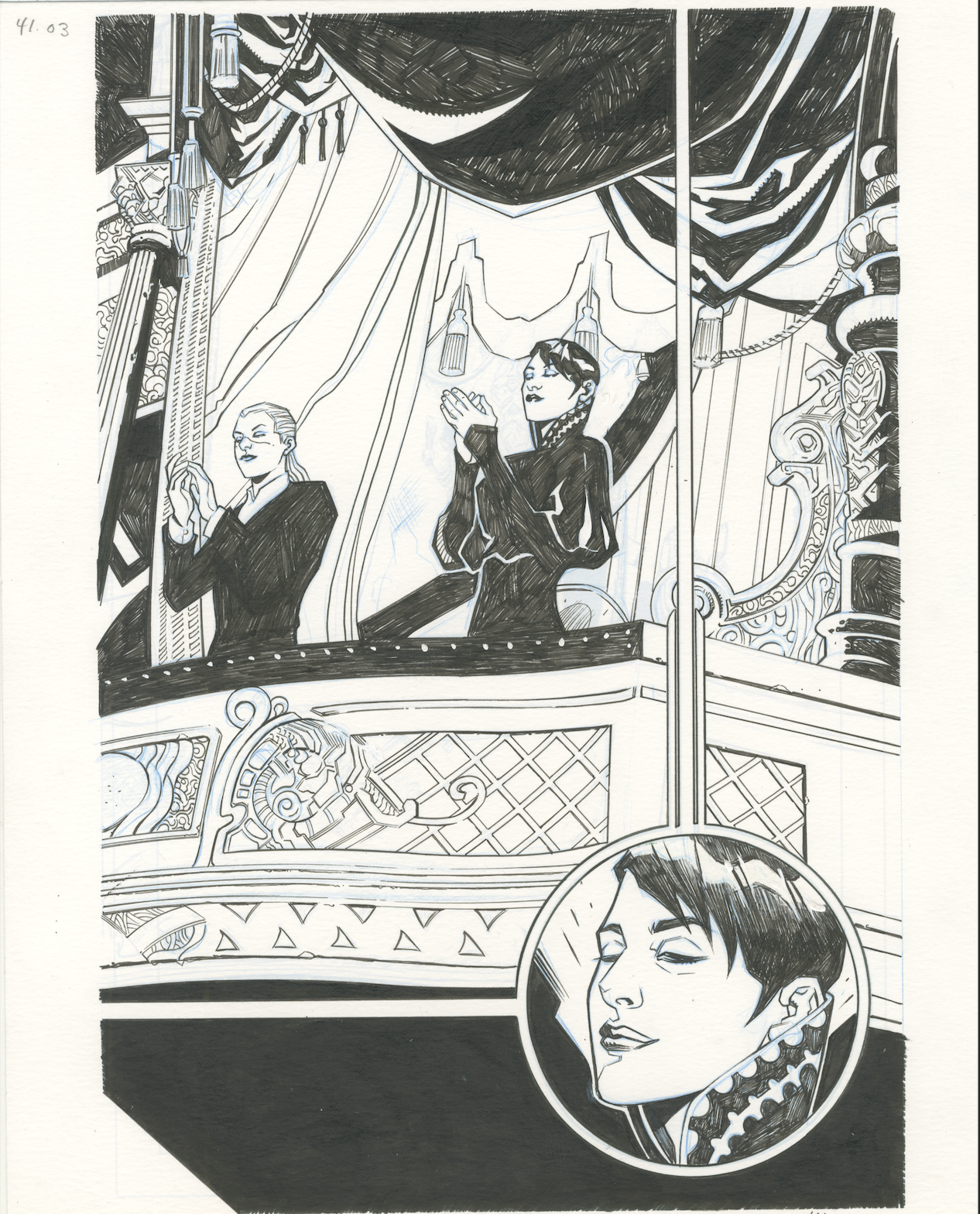 CATWOMAN INHERITANCE VOL 7 PAGE 3 - ORIGINAL ART BY DAVID MESSINA