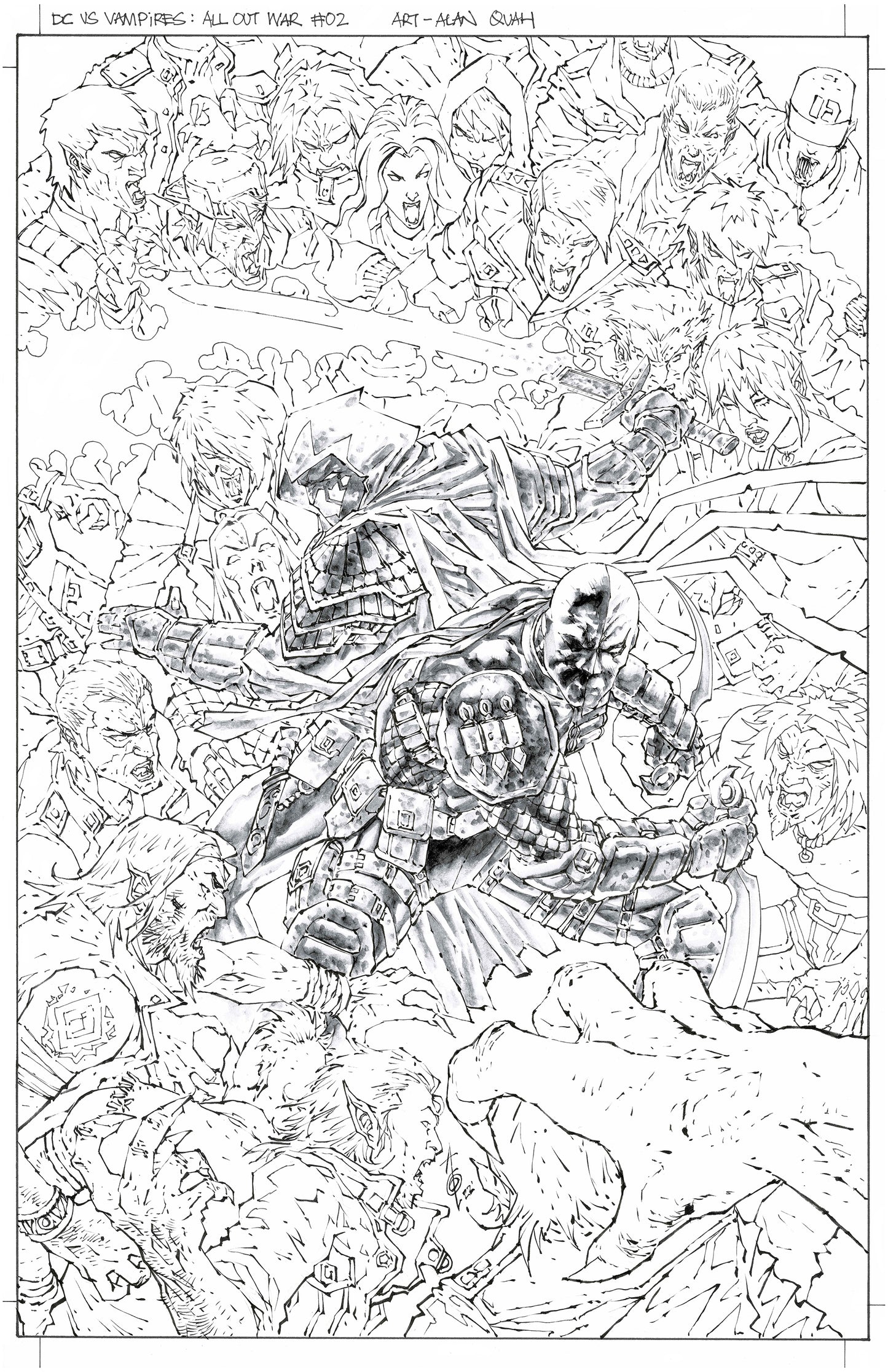 DC VS VAMPIRES #2 ALAN QUAH ORIGINAL COVER ART
