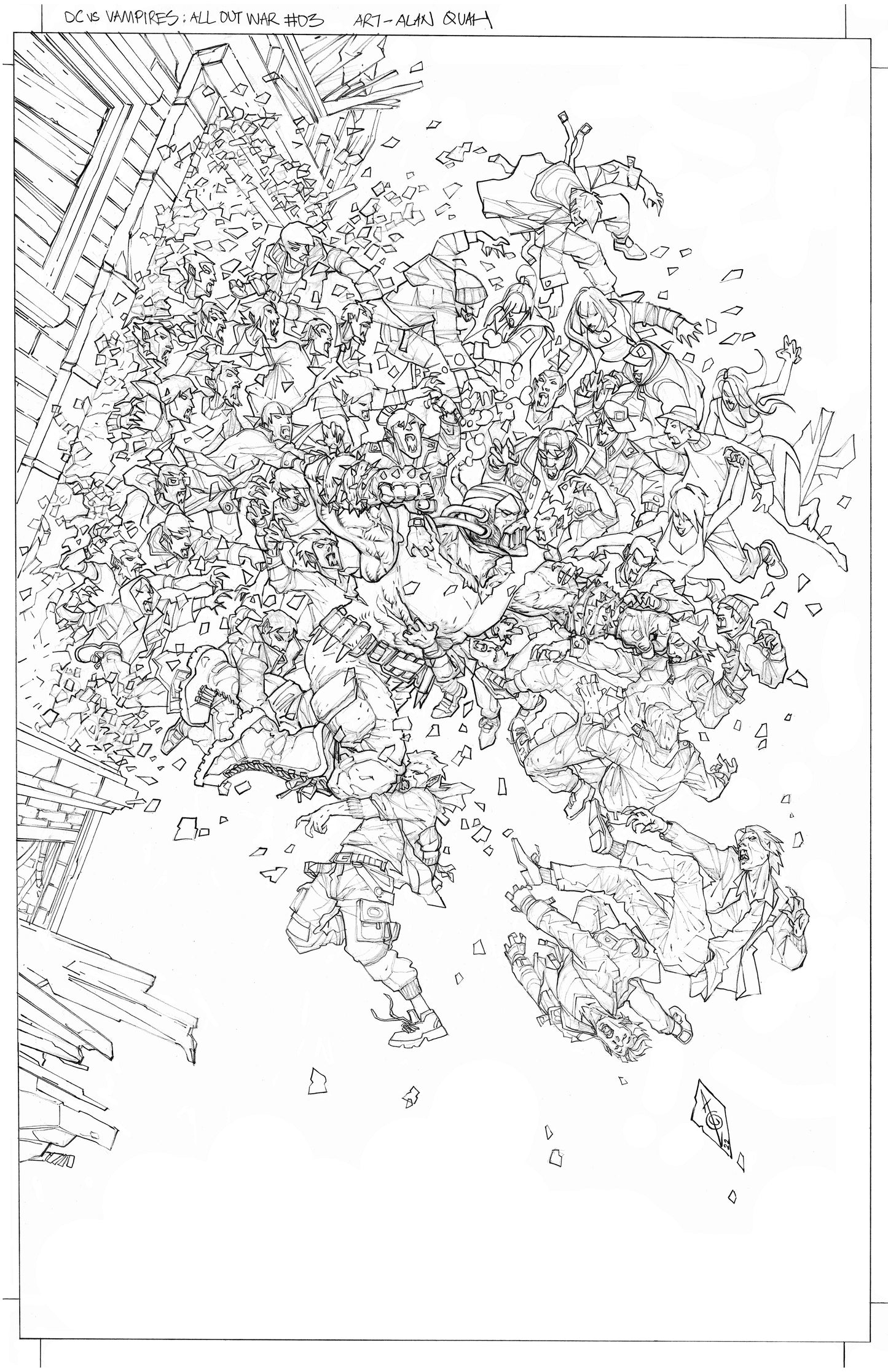 DC VS VAMPIRES #3 ALAN QUAH ORIGINAL COVER ART