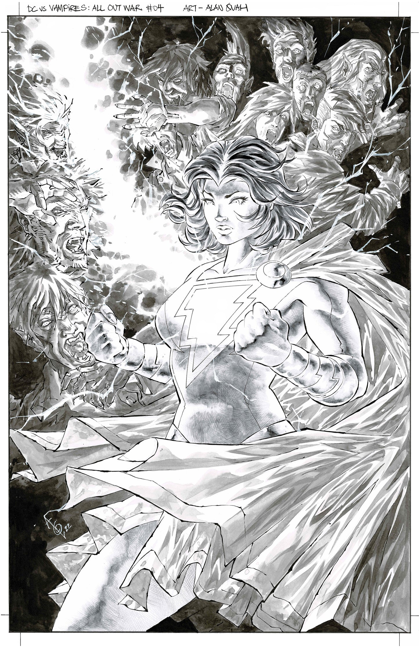 DC VS VAMPIRES #4 ALAN QUAH ORIGINAL COVER ART