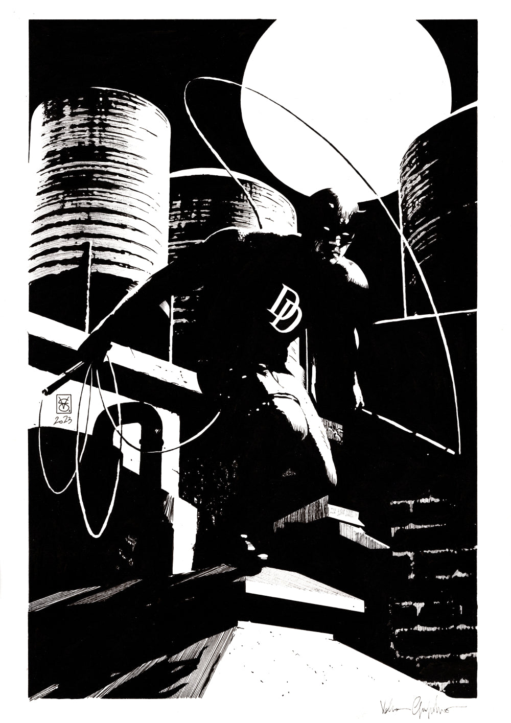 DAREDEVIL ON ROOFTOPS BY VALERIO GIANGIORDANO