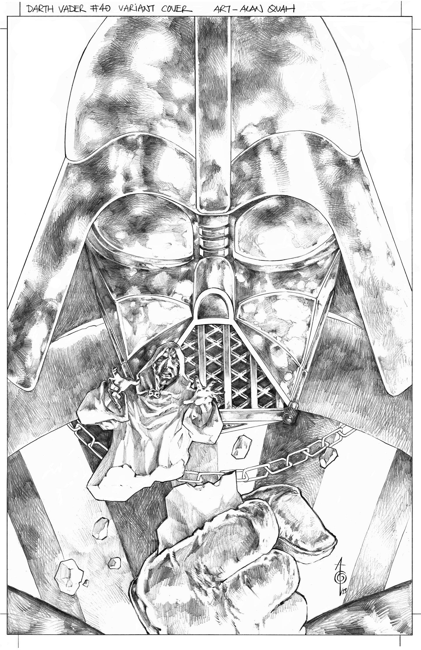 DARTH VADER #40 ALAN QUAH ORIGINAL COVER ART