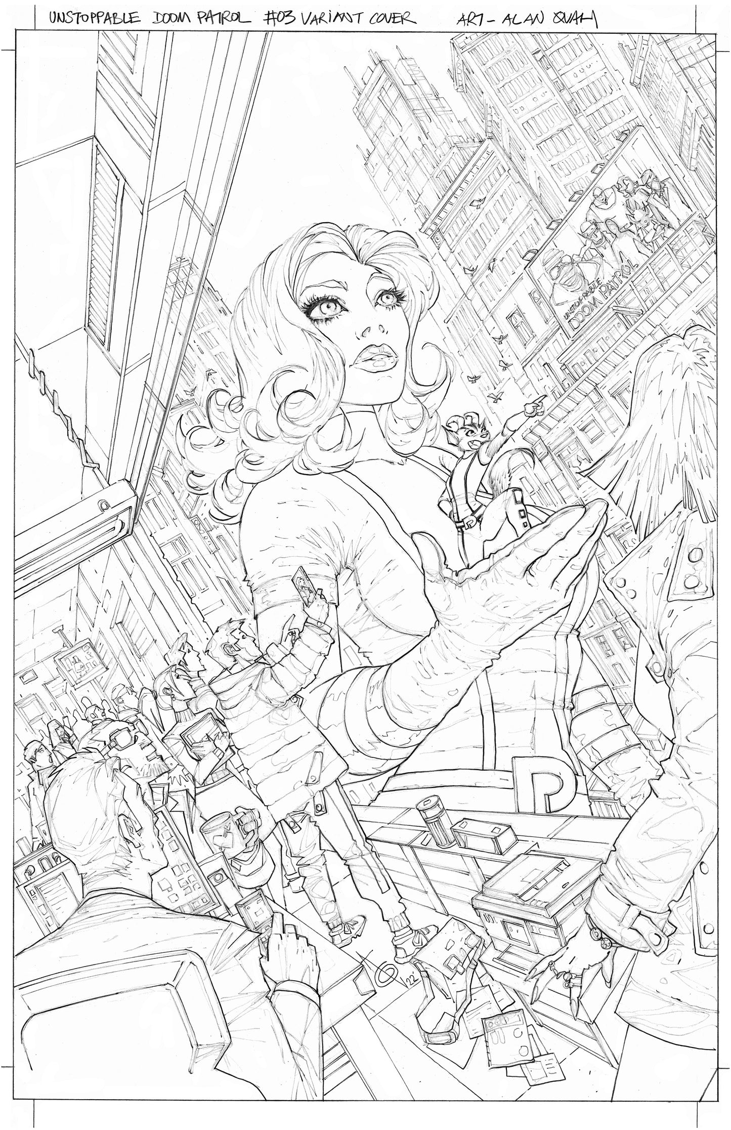 DOOM PATROL #3 ALAN QUAH ORIGINAL COVER ART