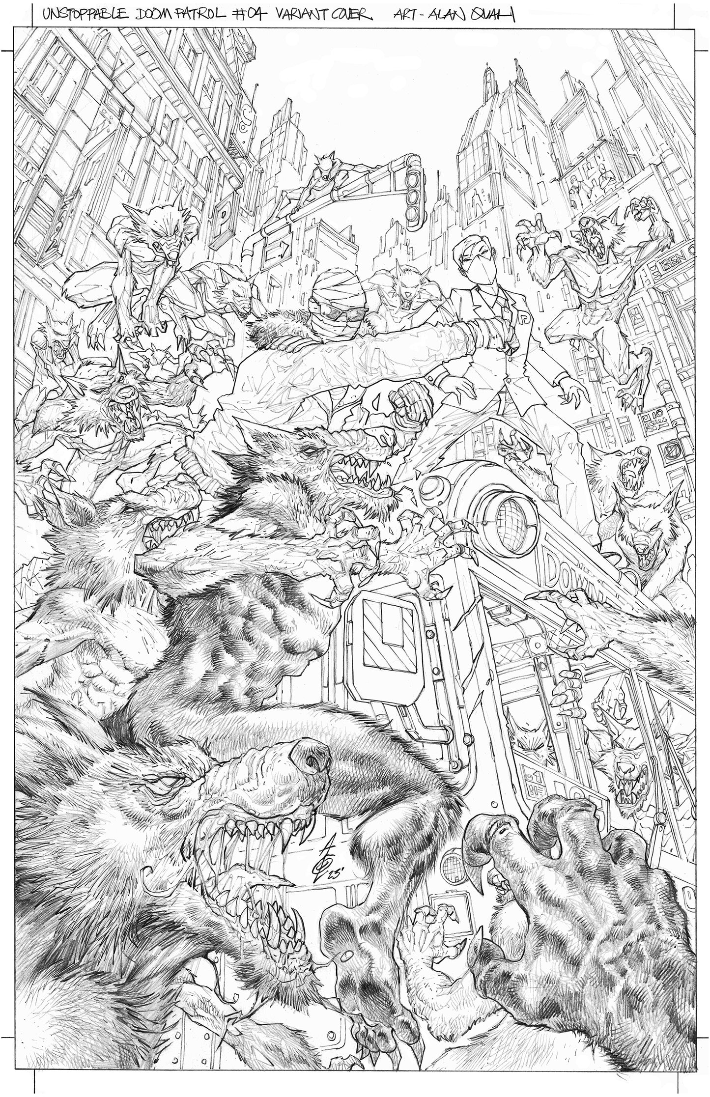 DOOM PATROL #4 ALAN QUAH ORIGINAL COVER ART