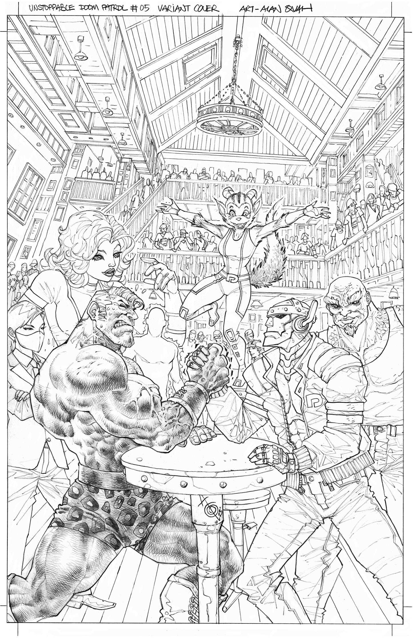 DOOM PATROL #5 ALAN QUAH ORIGINAL COVER ART
