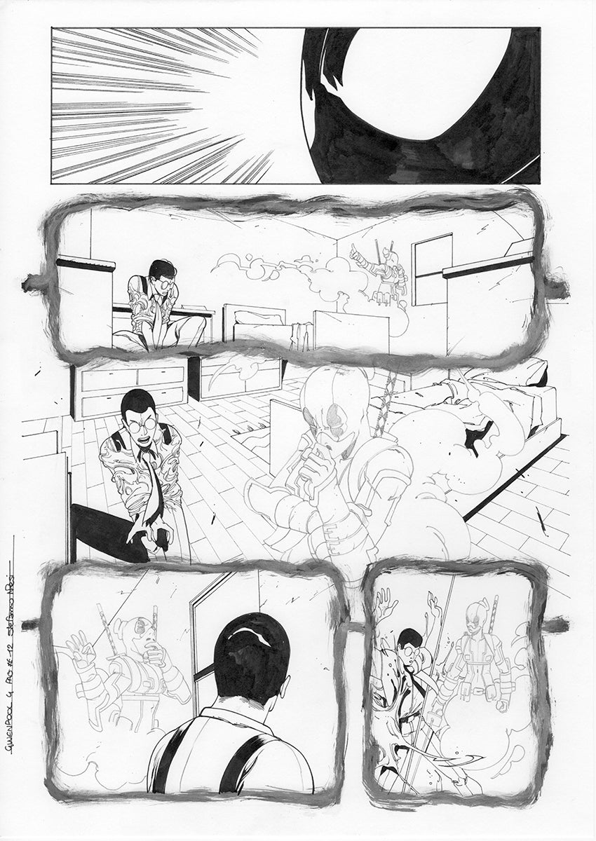 GWENPOOL #4 PAGE 12 ORIGINAL PAGE BY STEFANO NESI