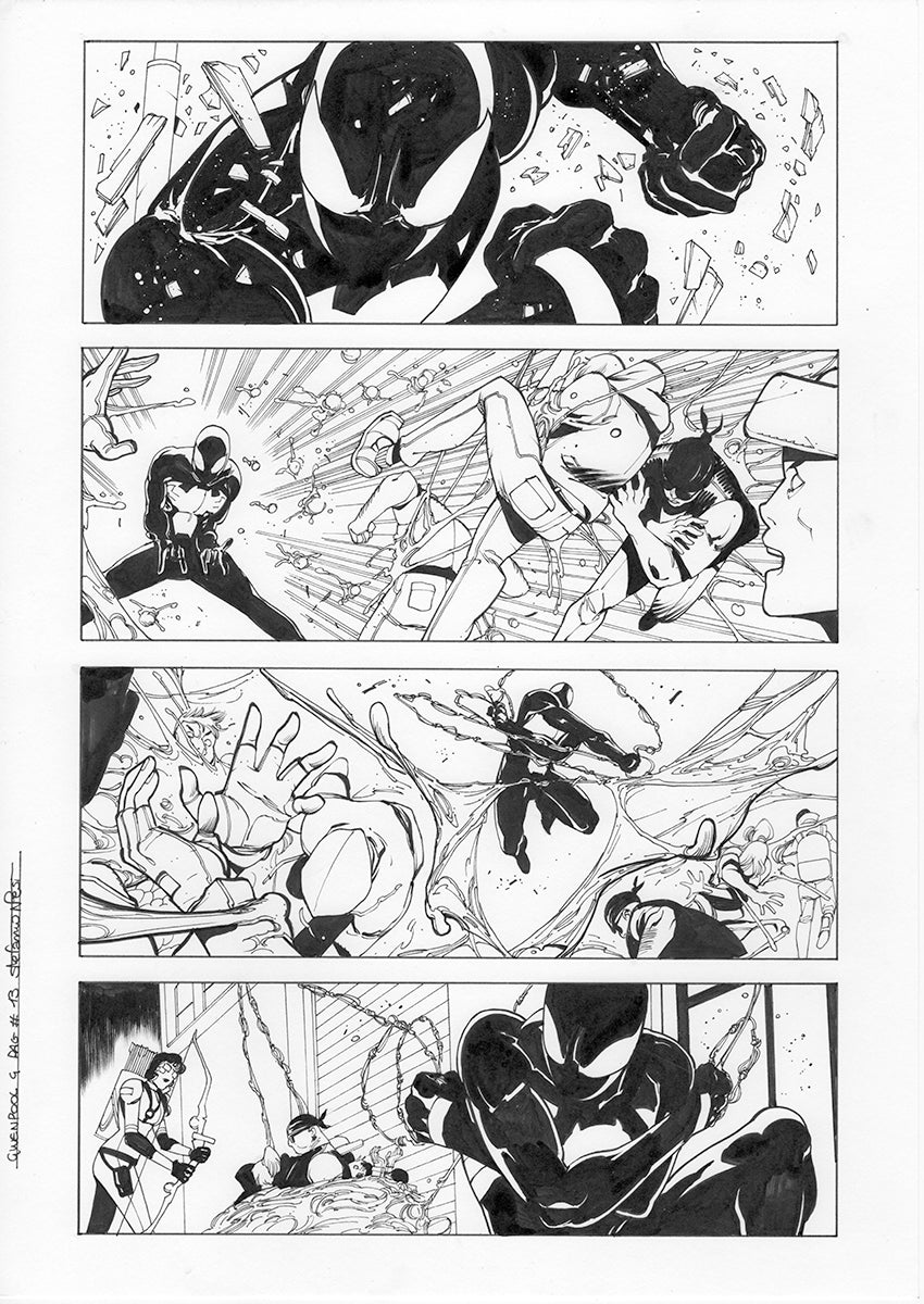 GWENPOOL #4 PAGE 13 ORIGINAL PAGE BY STEFANO NESI