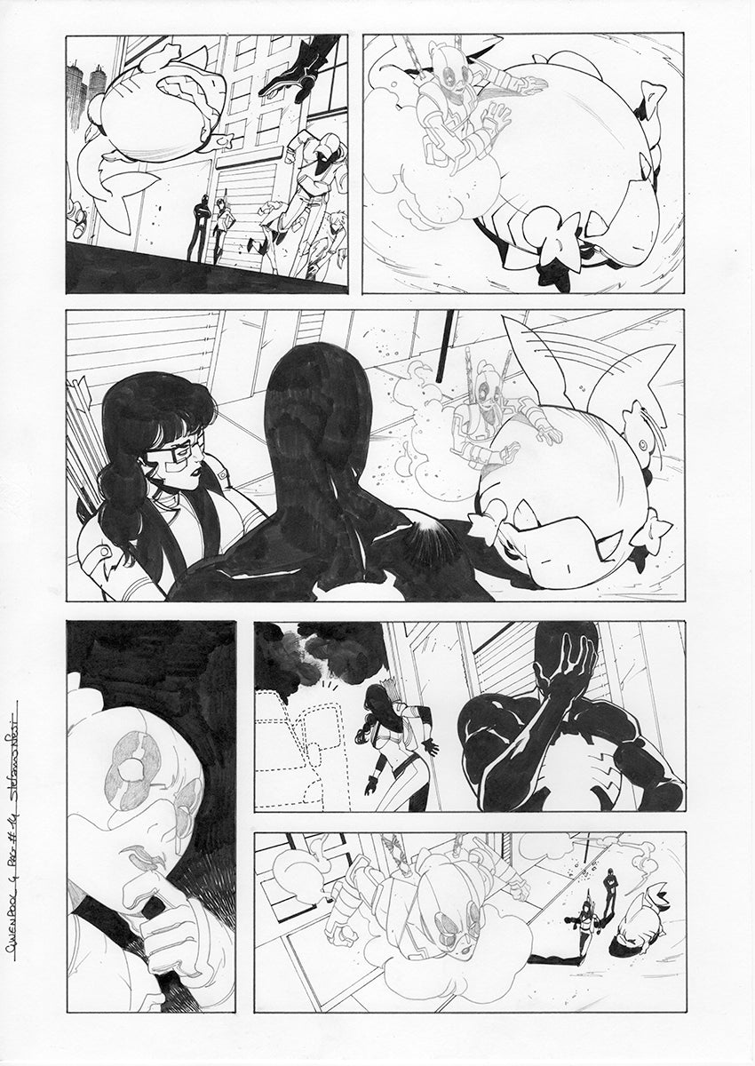 GWENPOOL #4 PAGE 14 ORIGINAL PAGE BY STEFANO NESI