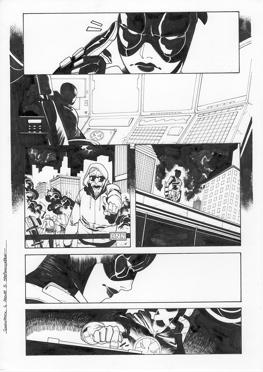 GWENPOOL #4 PAGE 5 ORIGINAL PAGE BY STEFANO NESI