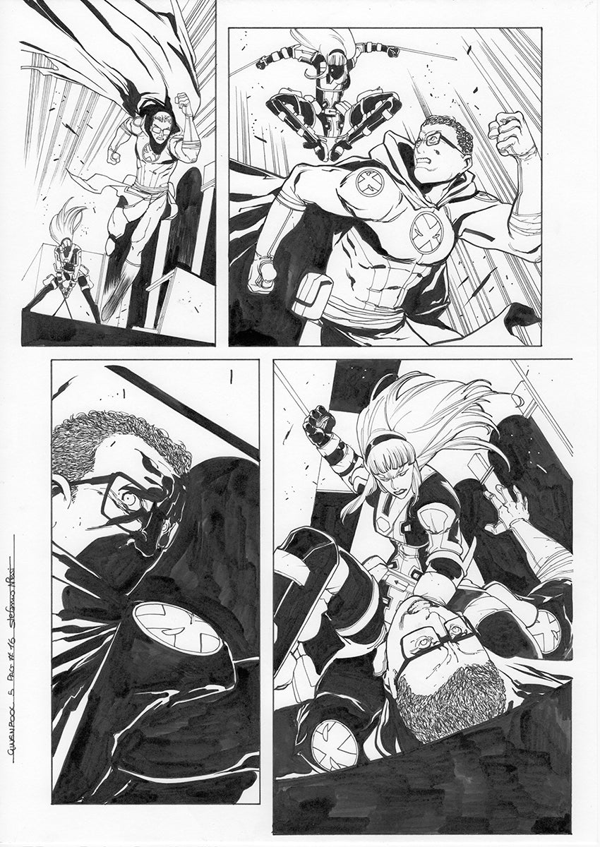 GWENPOOL #5 PAGE 16 ORIGINAL PAGE BY STEFANO NESI