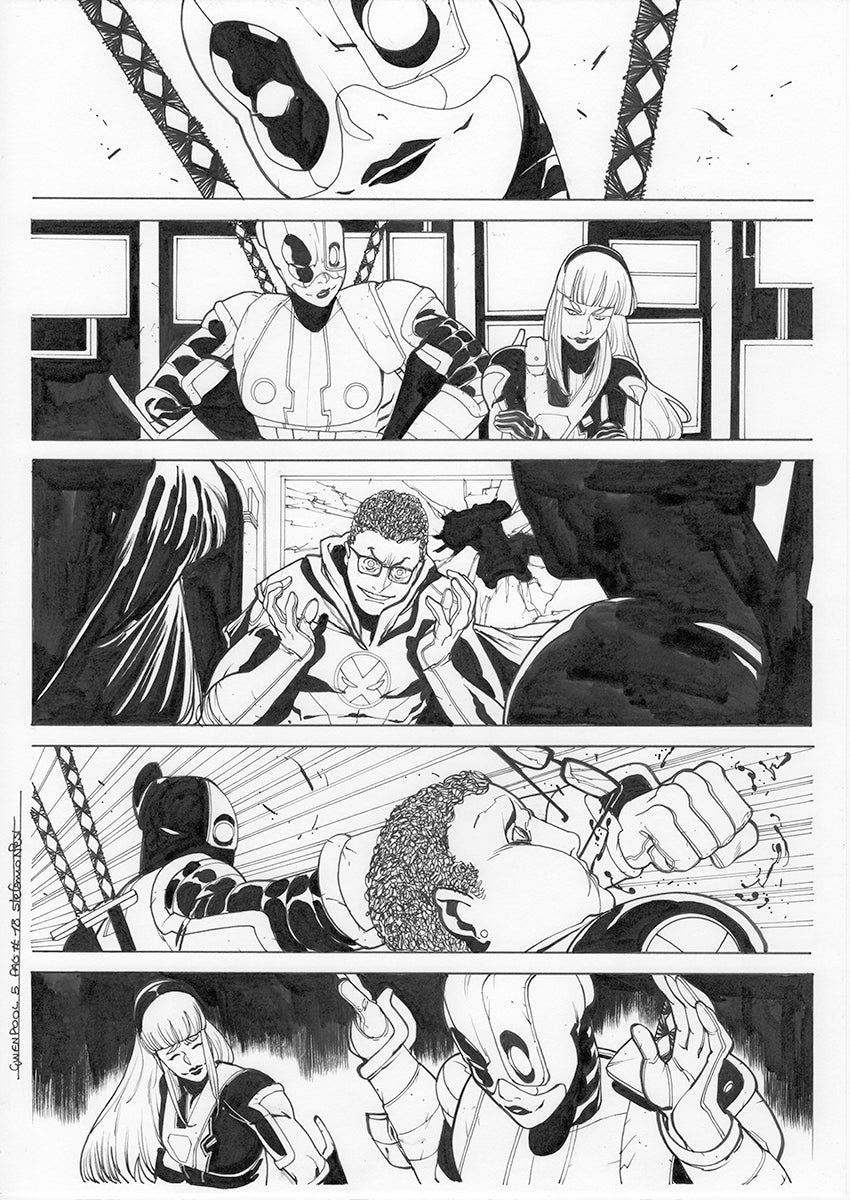 GWENPOOL #5 PAGE 18 ORIGINAL PAGE BY STEFANO NESI