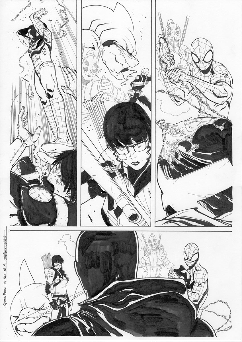 GWENPOOL #5 PAGE 9 ORIGINAL PAGE BY STEFANO NESI