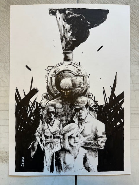 HE WHO FIGHTS MONSTERS #5 WERTHER DELL'EDERA ORIGINAL COVER ART
