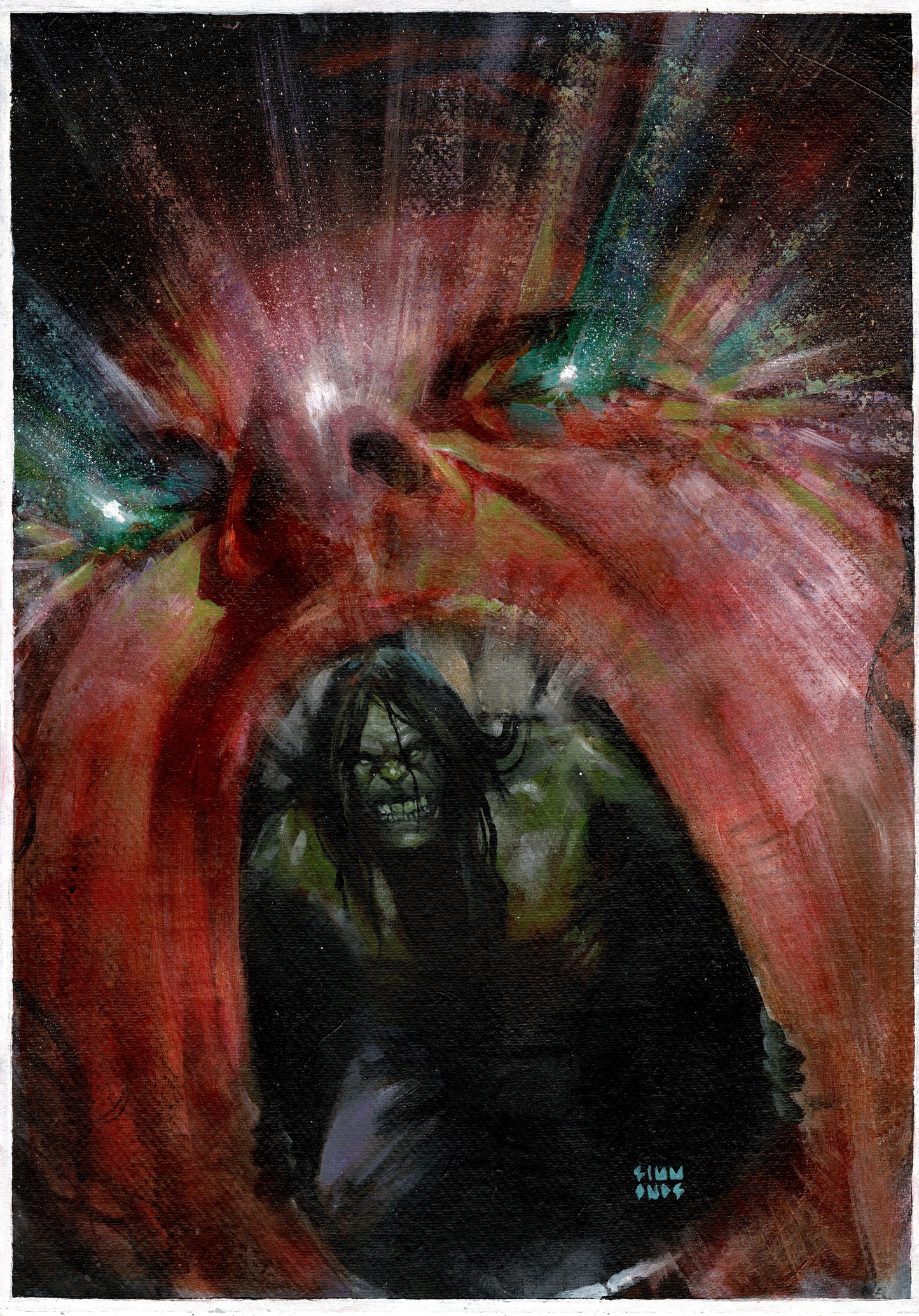 HULK #21 MARTIN SIMMONDS ORIGINAL COVER ART
