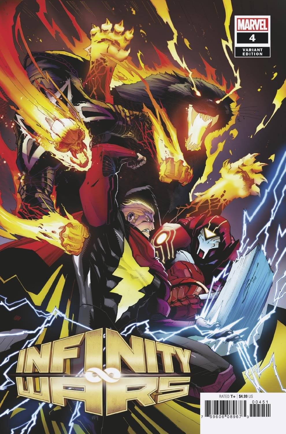 INFINITY WAR #4 GERARDO SANDOVAL COVER ART (PUBLISHED AND UNPUBLISHED VERSIONS)