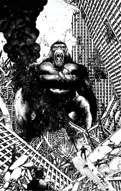KING KONG SUNDAY MORNING TRADING CARD ORIGINAL ART BY JIMBO SALGADO