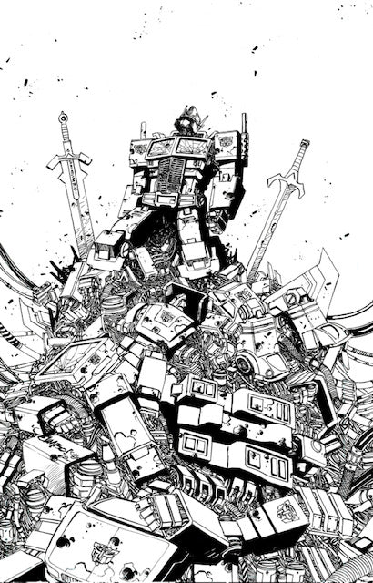 TRANSFORMERS #33 ORIGINAL COVER ART BY JIMBO SALGADO
