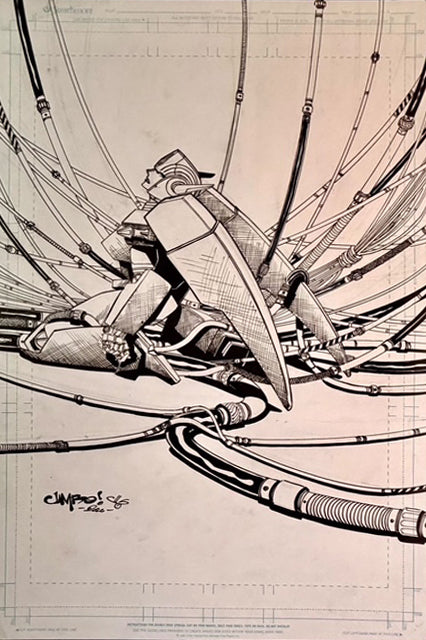 TRANSFORMERS #34 UNUSED COVER ORIGINAL COVER ART BY JIMBO SALGADO