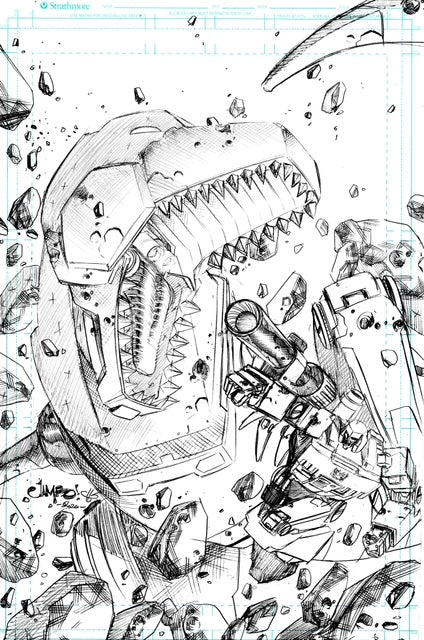 TRANSFORMERS MOVIE SPECIAL #2 PENCILS OF ORIGINAL COVER ART BY JIMBO SALGADO