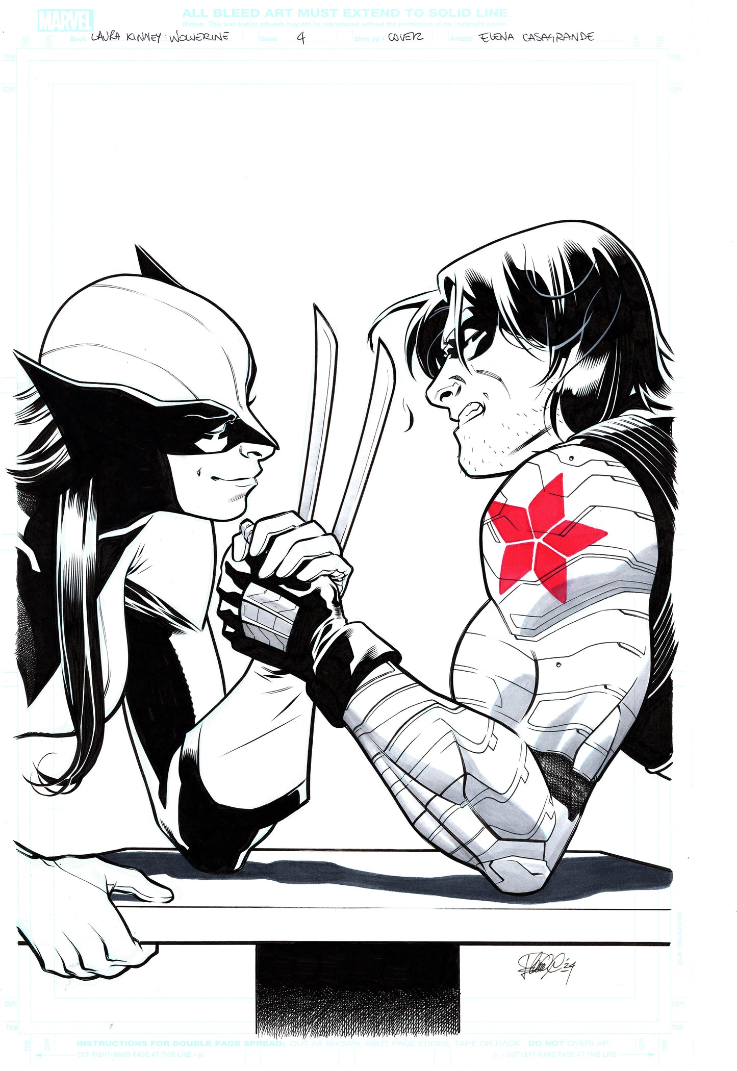 LAURA KINNEY WOLVERINE #4 ELENA CASAGRANDE ORIGINAL COVER ART