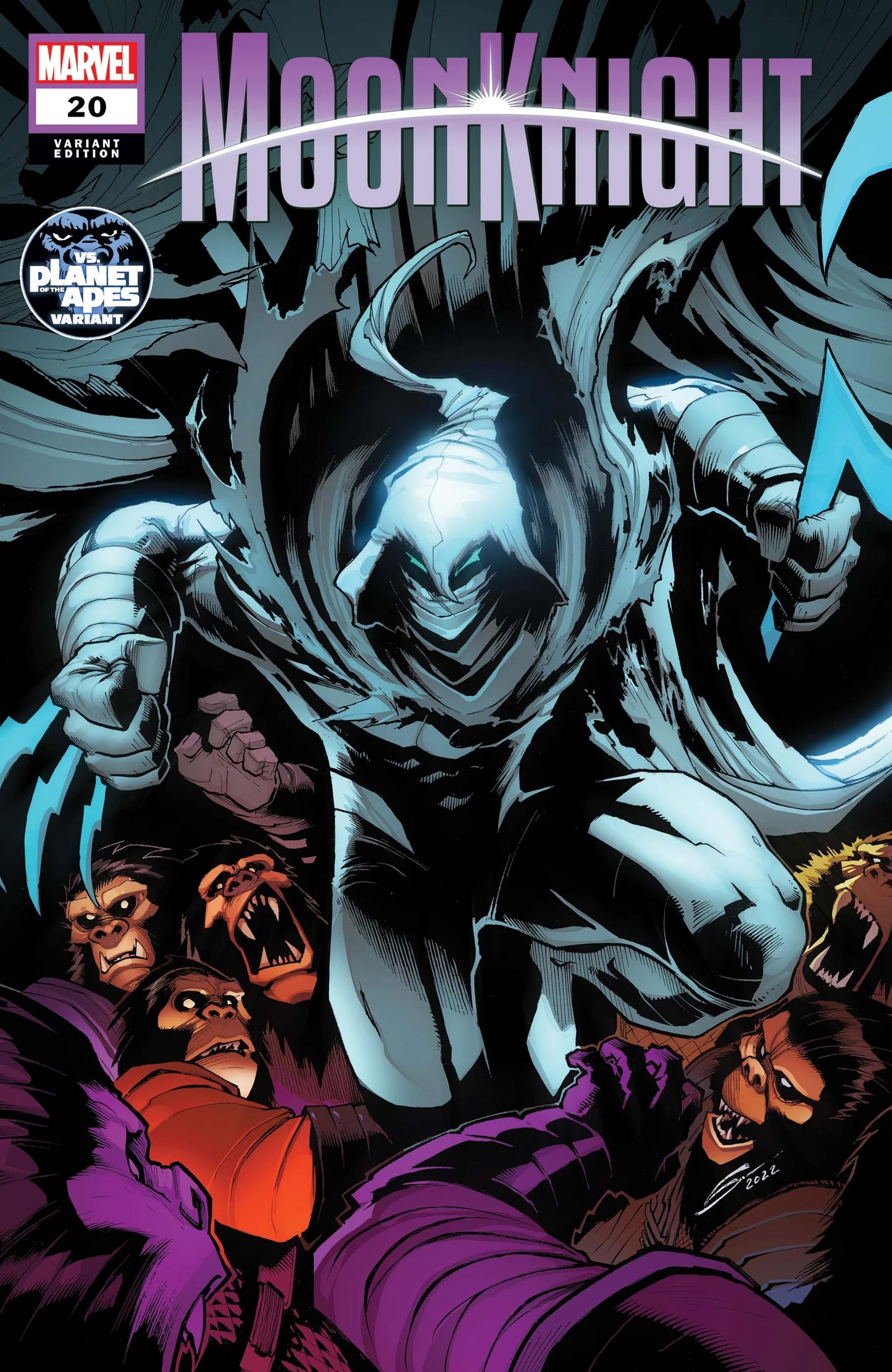 MOON KNIGHT: PLANET OF THE APES #20 GERARDO SANDOVAL COVER ART