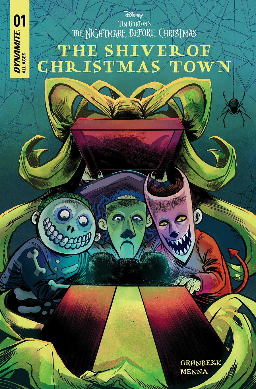 THE NIGHTMARE BEFORE CHRISTMAS - THE SHIVER OF CHRISTMAS TOWN #1 SOO LEE ORIGINAL COVER ART