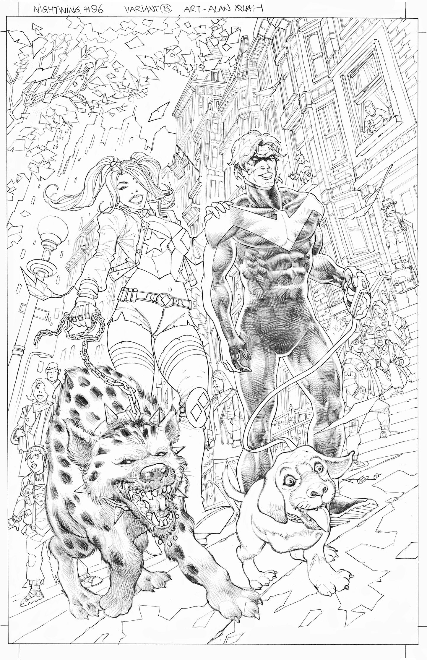 NIGHTWING #96 ALAN QUAH ORIGINAL COVER ART