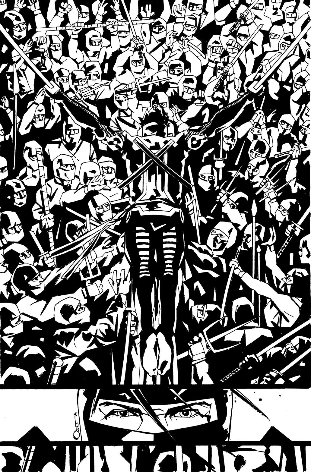 NINJAK #3 ORIGINAL COVER ART BY ANTONIO FUSO