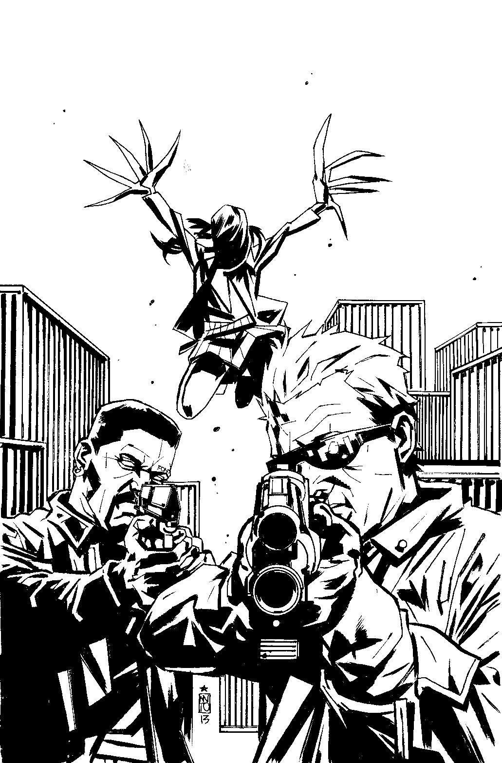 SINISTER DEXTER #2 ORIGINAL COVER ART BY ANTONIO FUSO