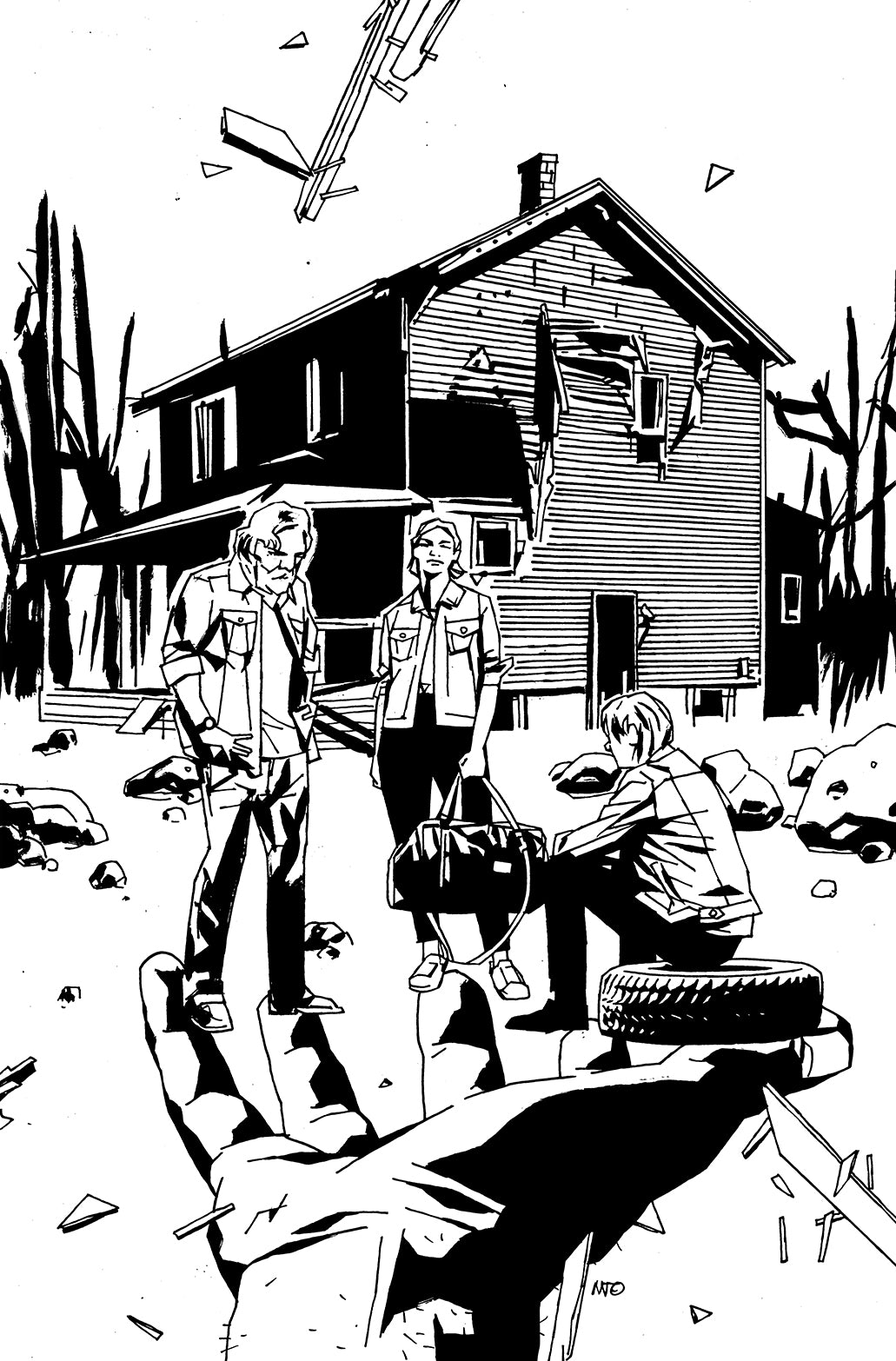 SLOW BURN #3 ORIGINAL COVER ART BY ANTONIO FUSO