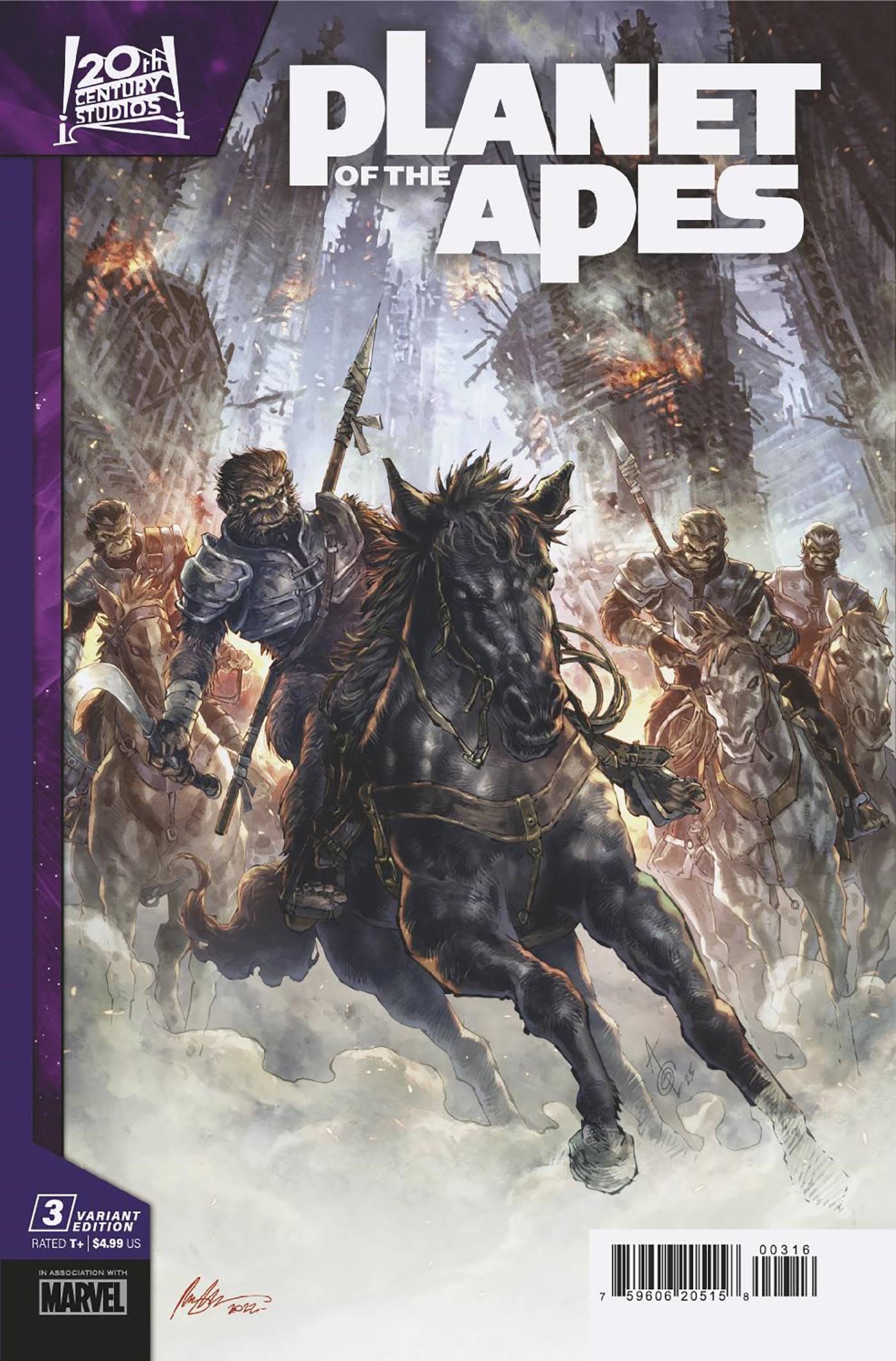 PLANET OF THE APES #3 ALAN QUAH ORIGINAL COVER ART