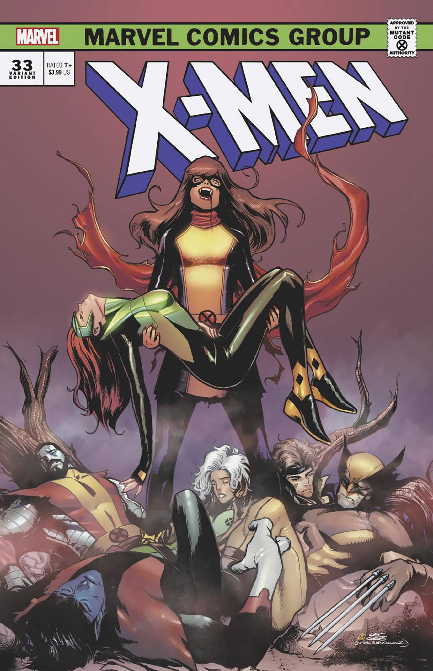 X-MEN #33 LEE GARBETT ORIGINAL COVER ART