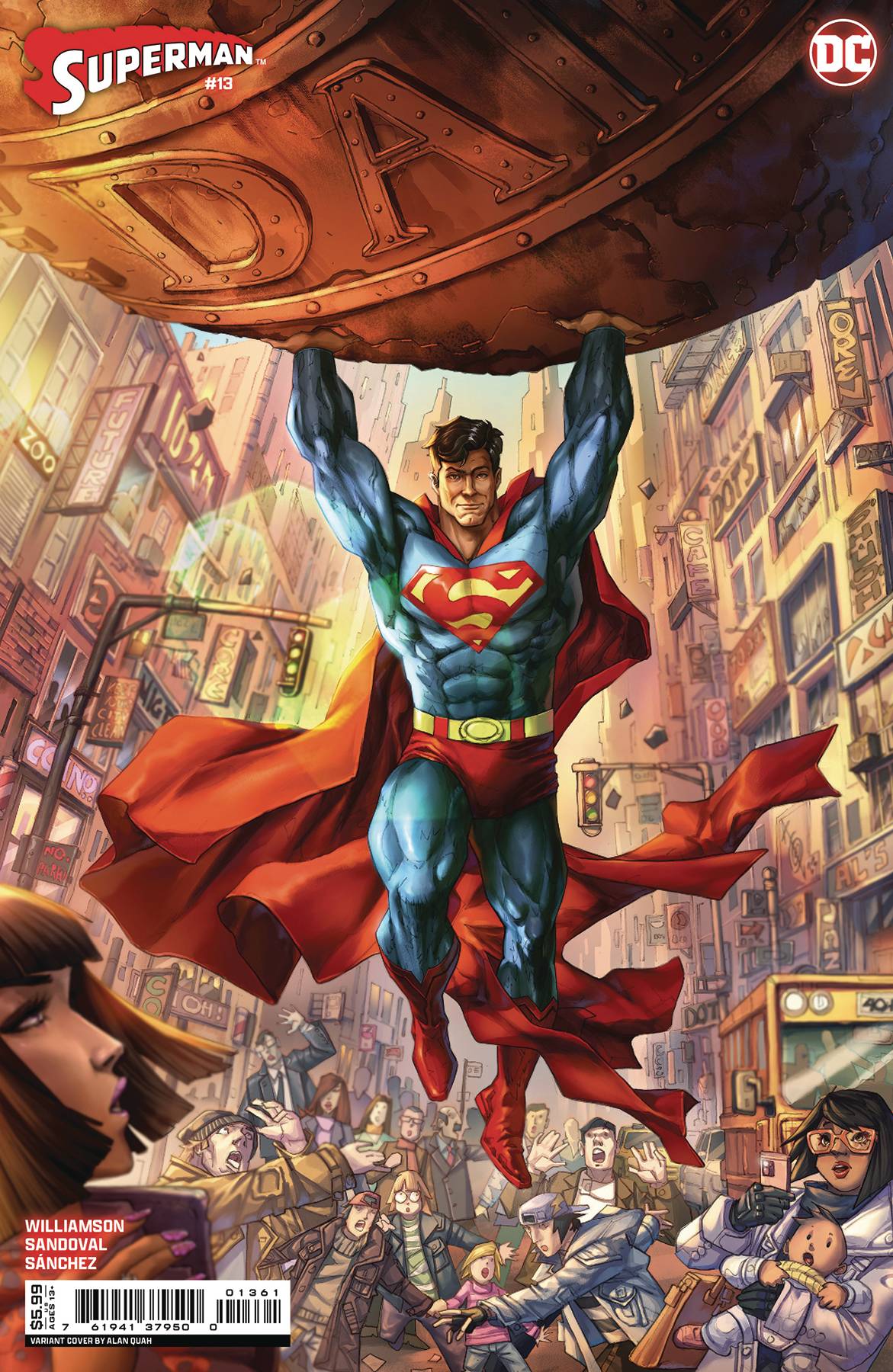 SUPERMAN #13 ALAN QUAH ORIGINAL COVER ART