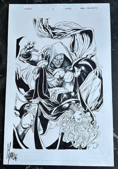 STORM #1 DOOM VARIANT ORIGINAL COVER ART BY MARCO CHECCHETTO