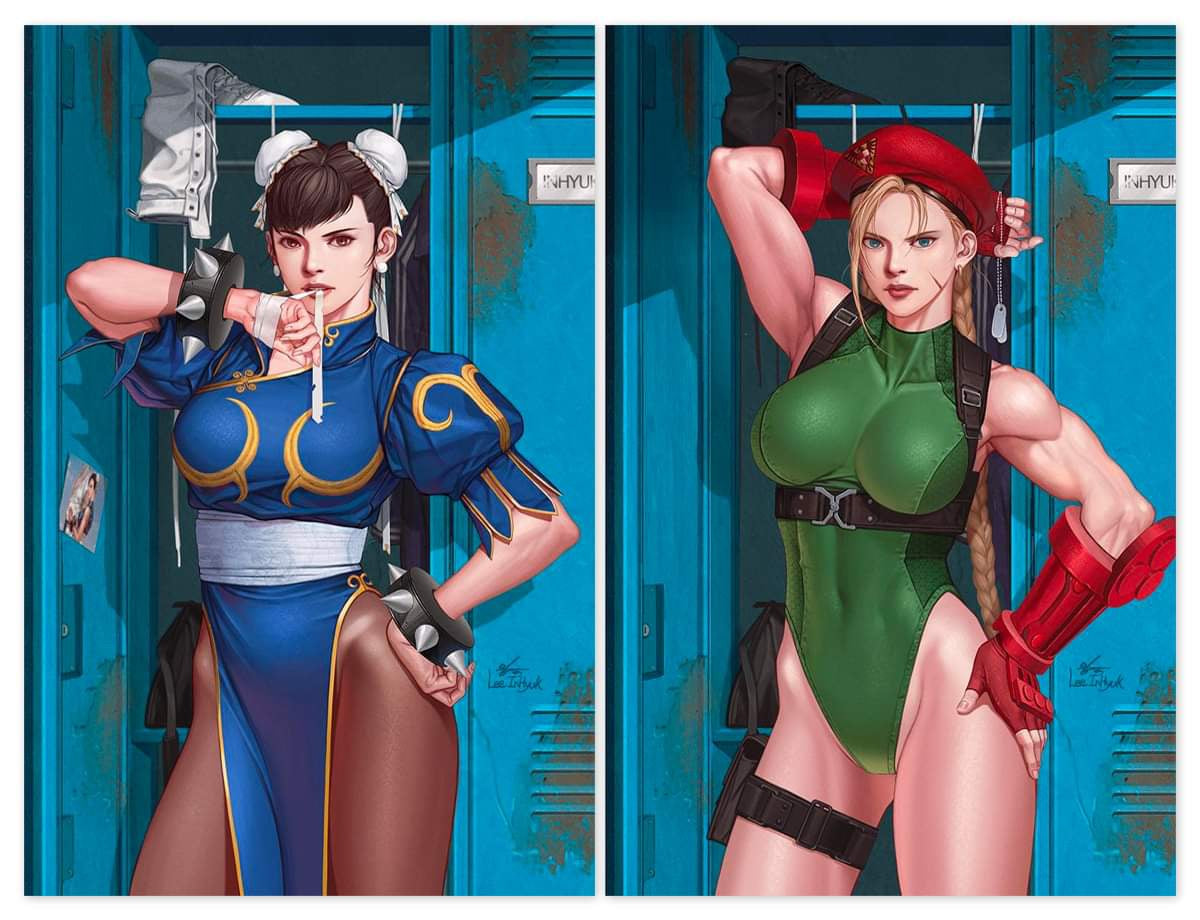 STREET FIGHTER OMEGA #1 SET OF CHUN-LI & CAMMY VIRGIN COVERS BY INHYUK LEE