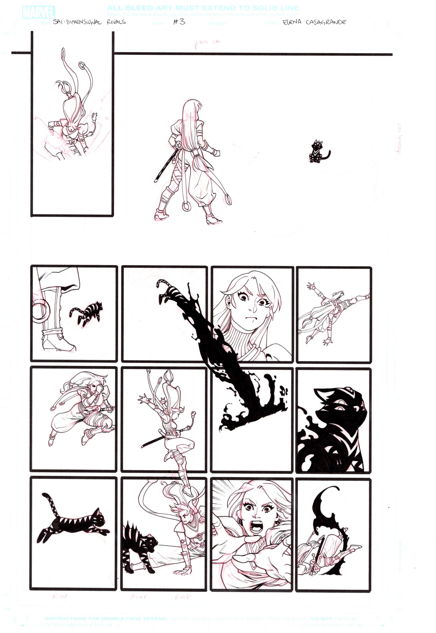 SAI DIMENSIONAL RIVALS #3 PAGE 4 (ELENA CASAGRANDE ORIGINAL PAGE)