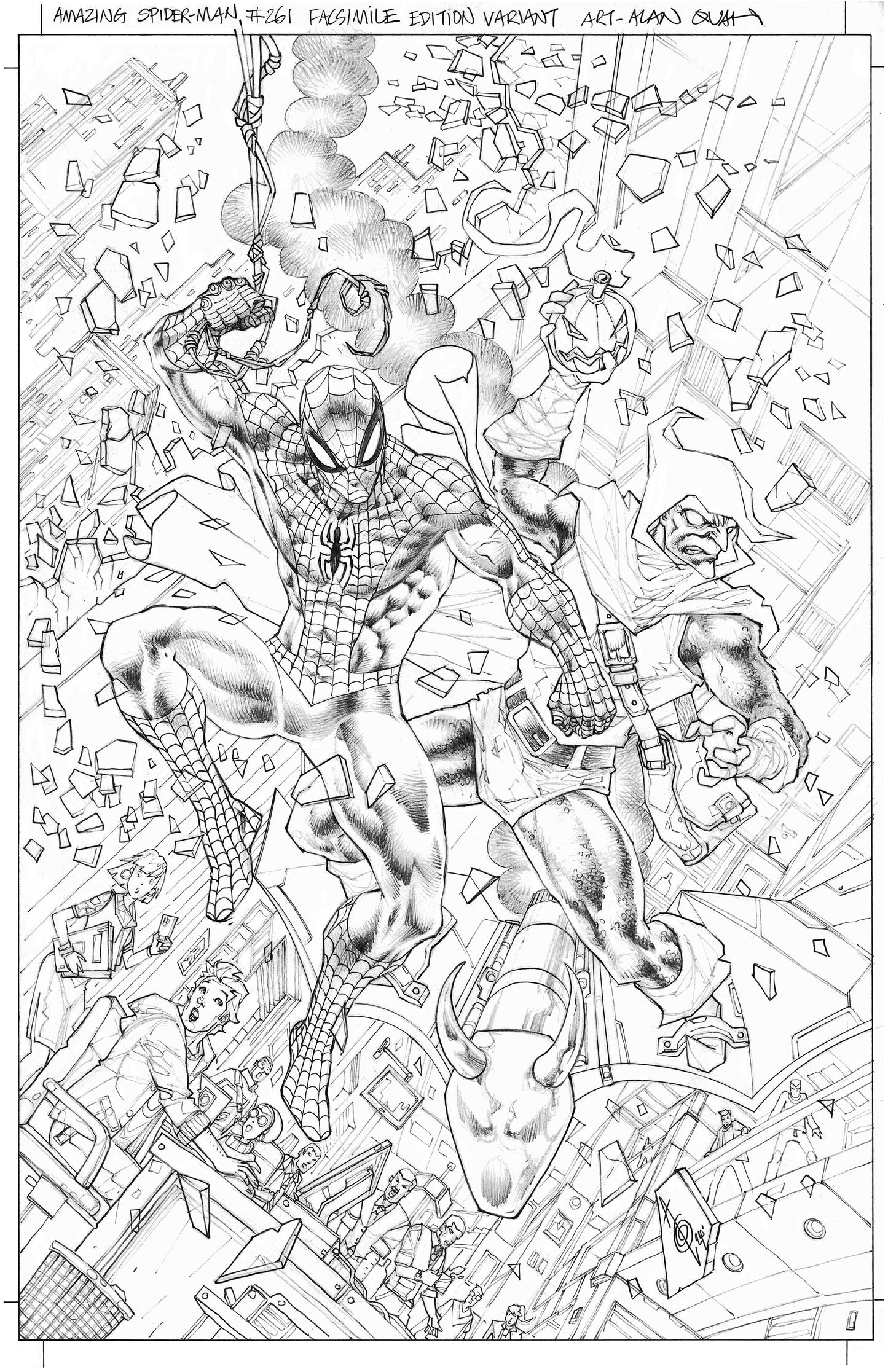 AMAZING SPIDER-MAN #261 (FACSIMILE) VARIANT ALAN QUAH ORIGINAL COVER ART
