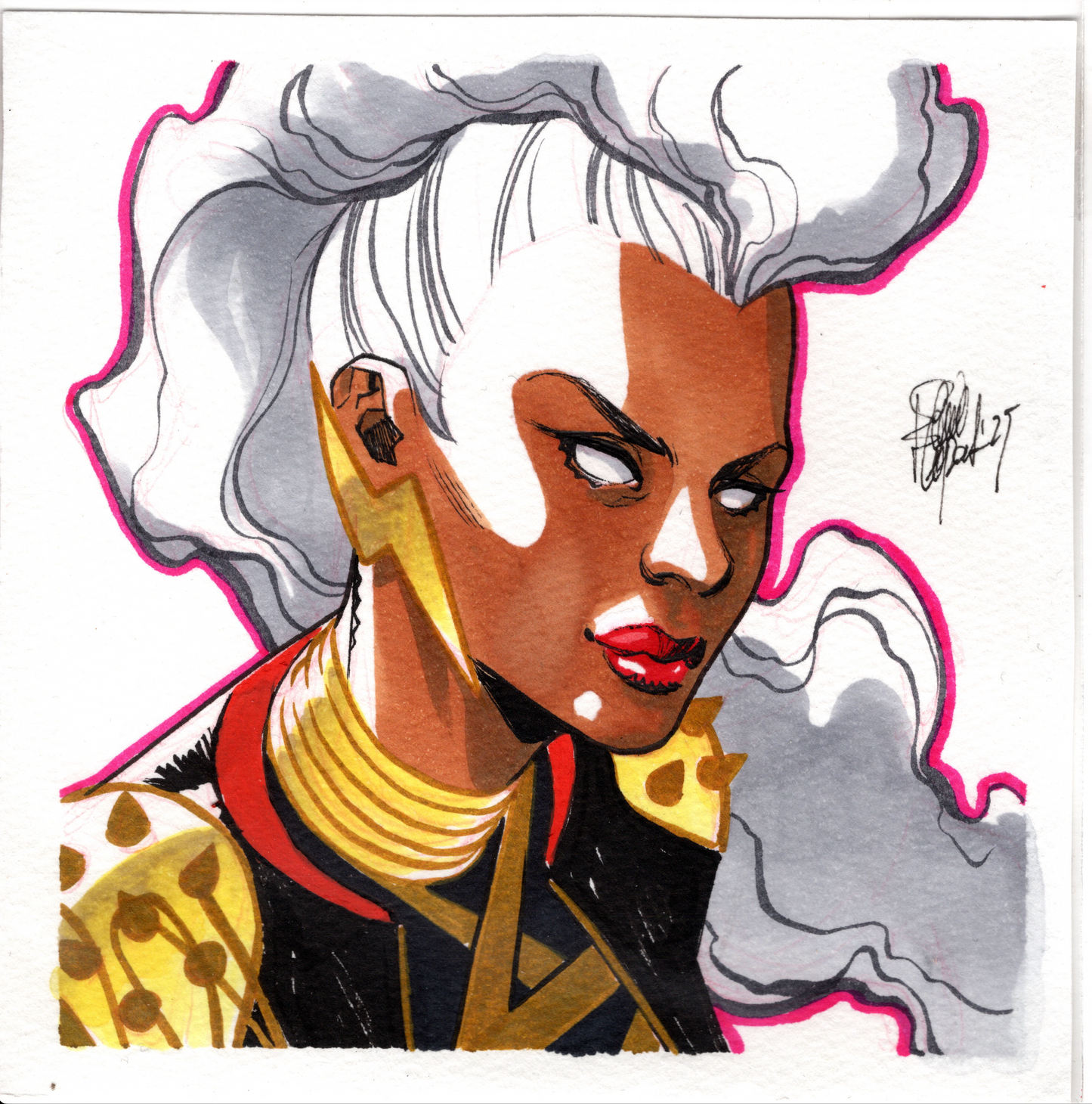 STORM COLOURED HEADSHOT ON 5 X 5 PAPER BY ELENA CASAGRANDE