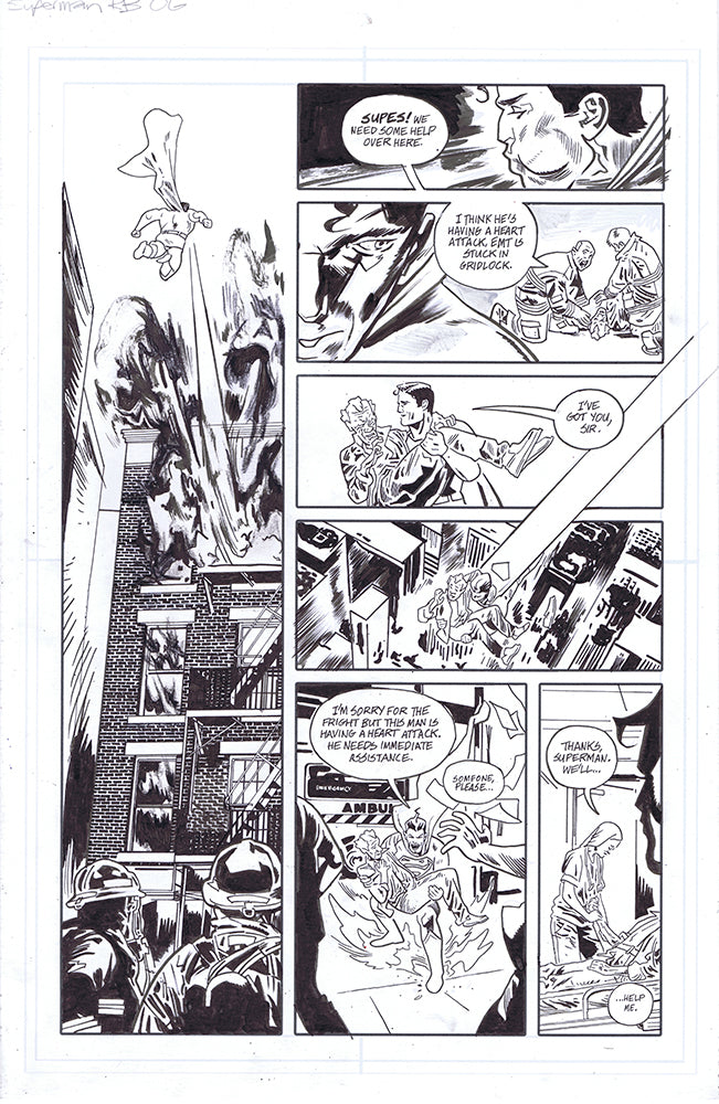 SUPERMAN RED & BLUE #1 PAGE 6 BY MICHAEL WALSH