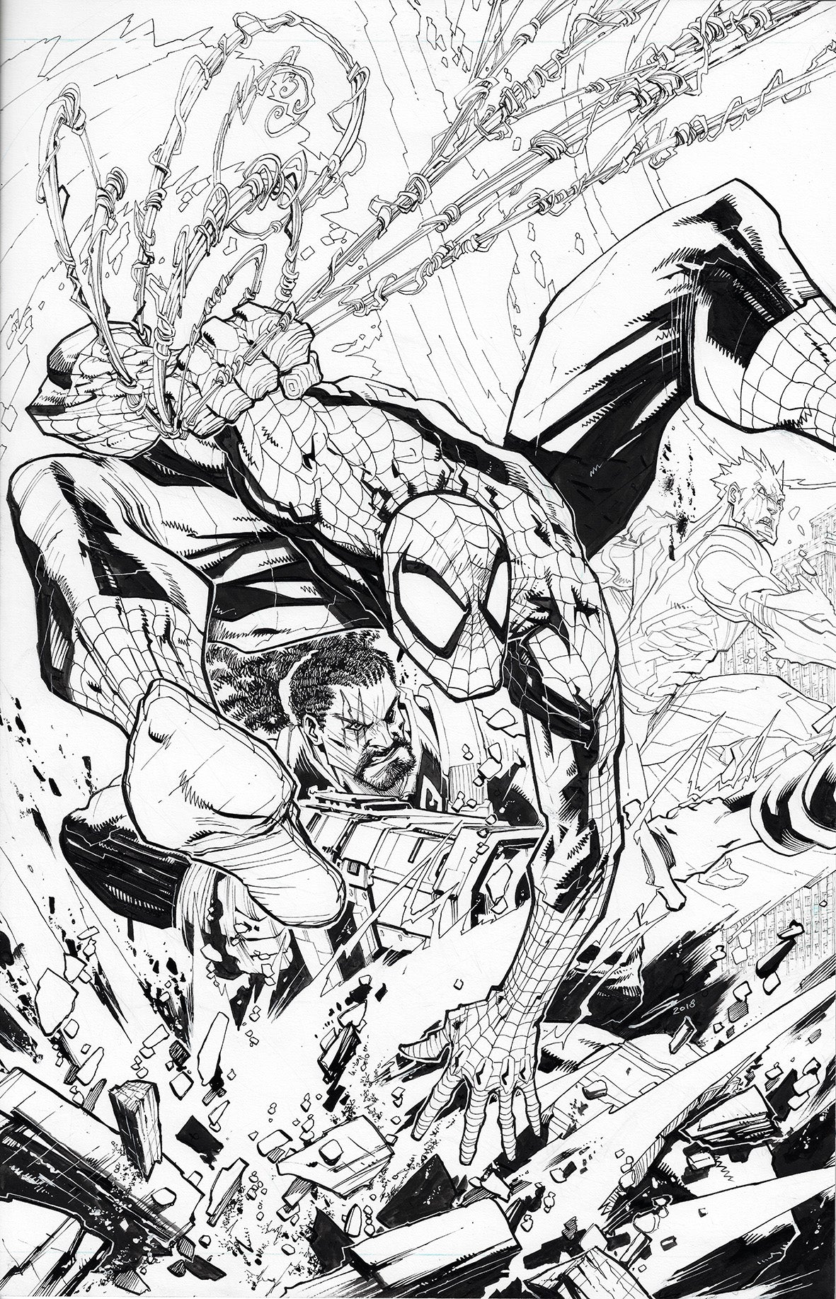 TYPHOID FEVER SPIDER-MAN #1 GERARDO SANDOVAL COVER ART (3 COVER CONNECTING SET)