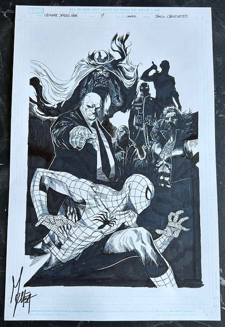 ULTIMATE SPIDER-MAN #9 CHECCHETTO ORIGINAL COVER ART
