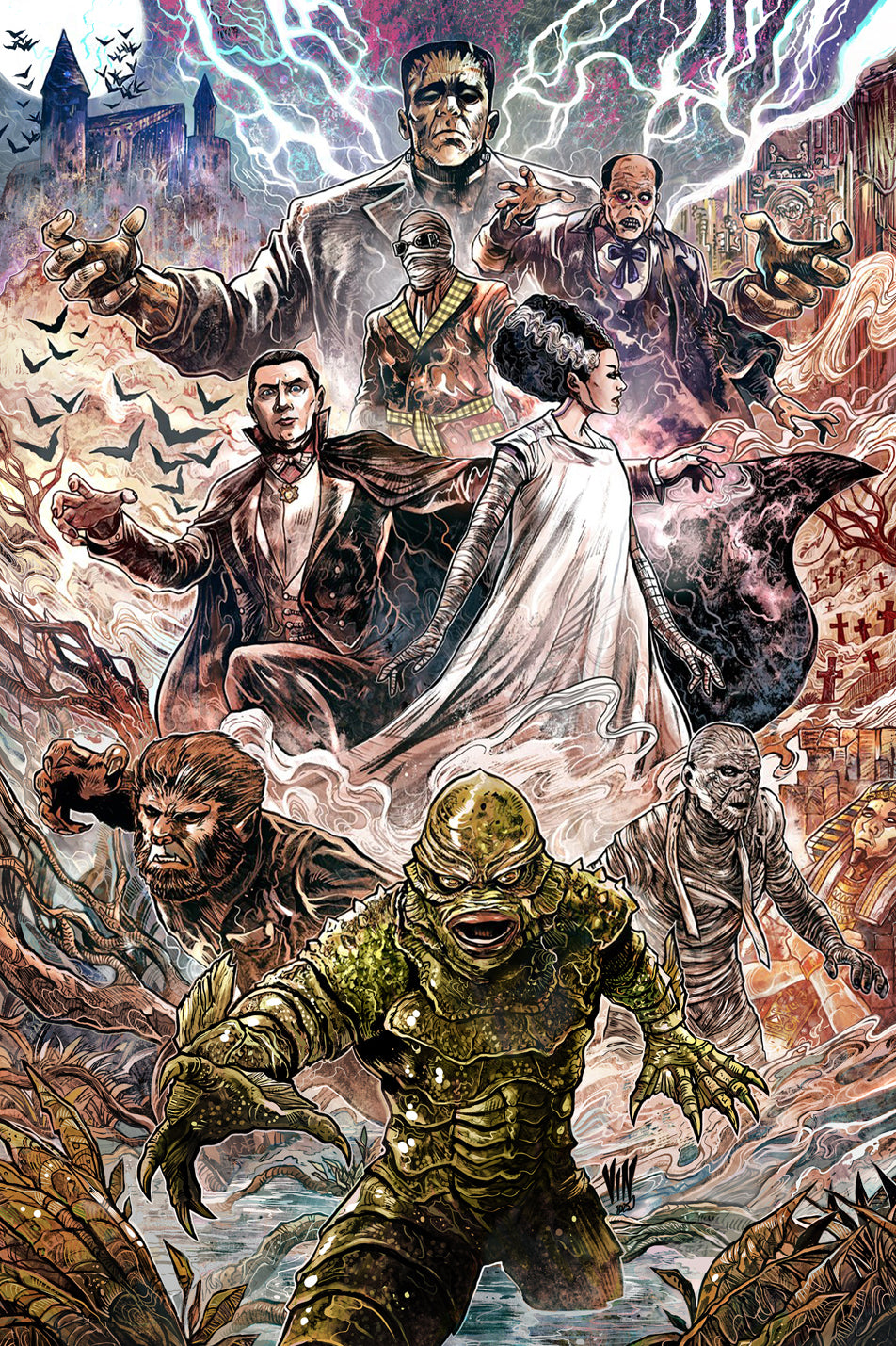 UNIVERSAL SIDESHOW PRINT - VINCENZO RICCARDI ORIGINAL ART