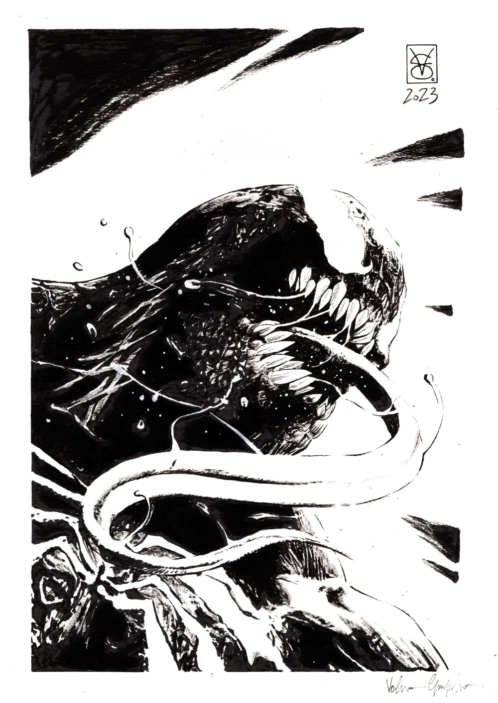 VENOM BUST ON A4 BY VALERIO GIANGIORDANO
